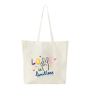 Love Is Limitless Printed Canvas Shopper