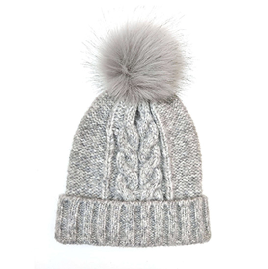 Cable Pompom Hat