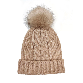 Cable Pompom Hat