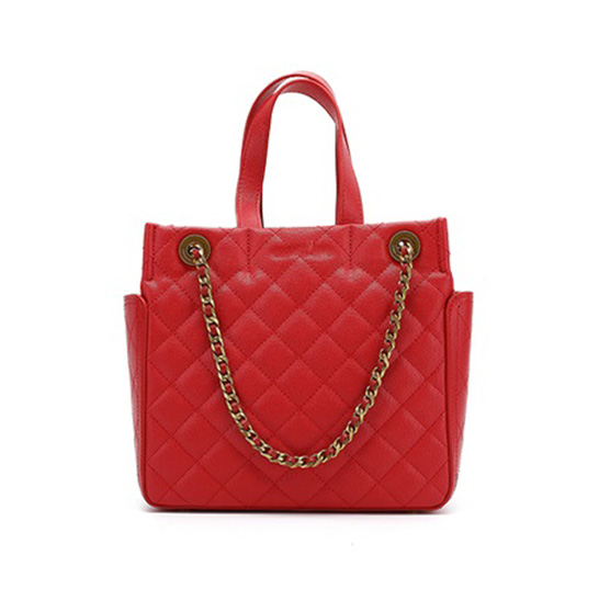 Diamond Pattern Quilted Chain Shoulder Strap Tote