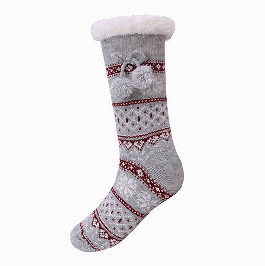Knitted Snowflake Christmas Socks