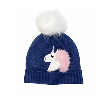 Unicorn Pom Pom Hat