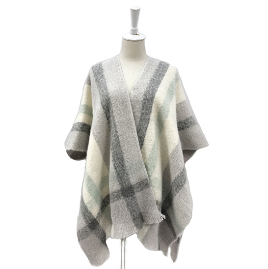 Recycled Check Shawl