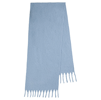 Recycled Plain Scarf with Tassel