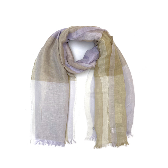 Woven Linen Lightweight Yarn-dyed Scarf