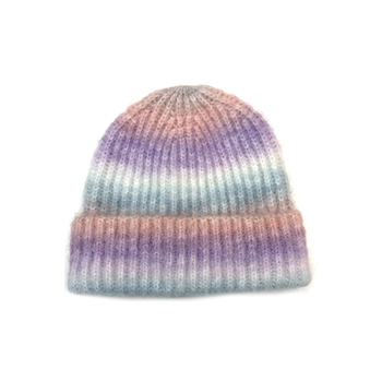 Knitted Gradient Stripe Beanie