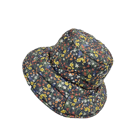 Floral Quilted Down Bucket Hat