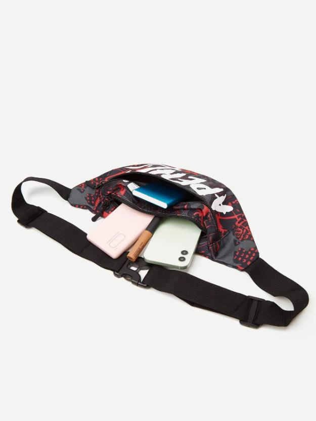 PRINTED CANVAS BELT BAG