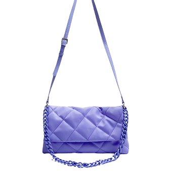 Acrylic Chain Fashion Quilted Nylon Bag