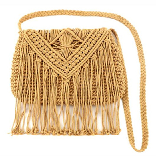 Fringe Flap Crochet Cotton Handwoven Crossbody