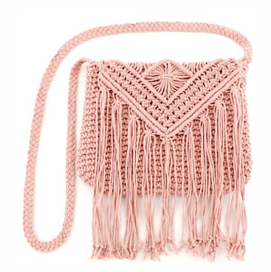 Fringe Flap Crochet Cotton Handwoven Crossbody