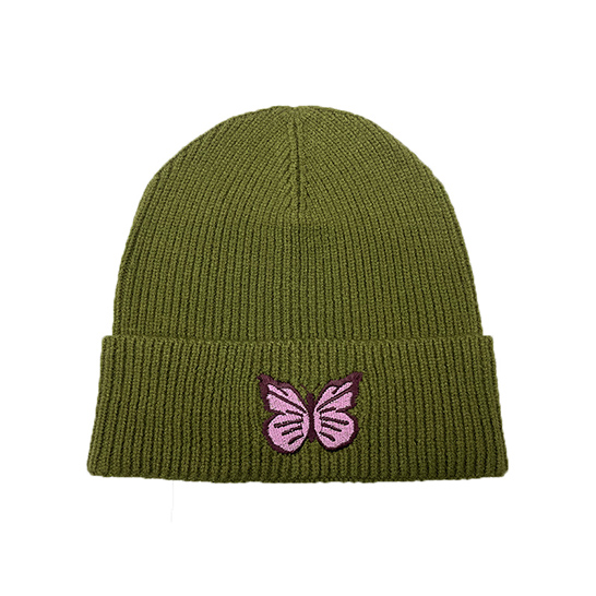 Blended Butterfly Embroidered Knitted Beanie