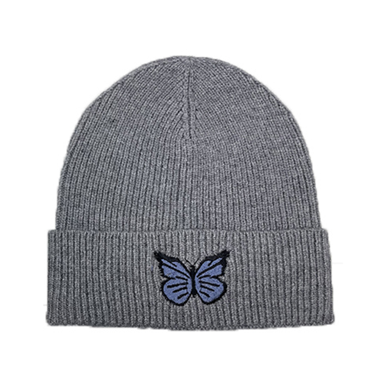 Blended Butterfly Embroidered Knitted Beanie