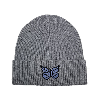 Blended Butterfly Embroidered Knitted Beanie