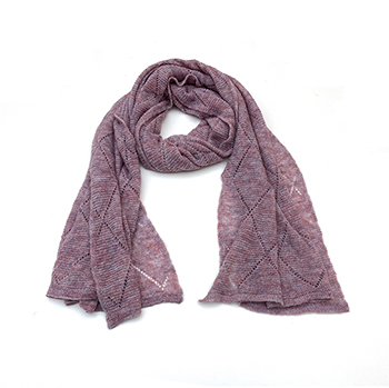 Rhombus Hollow Recycled Scarf