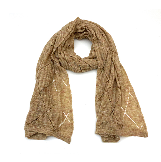 Rhombus Hollow Recycled Scarf