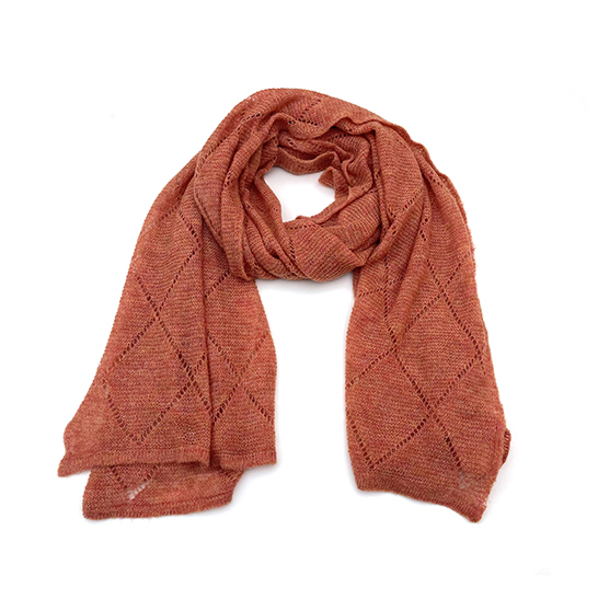 Rhombus Hollow Recycled Scarf