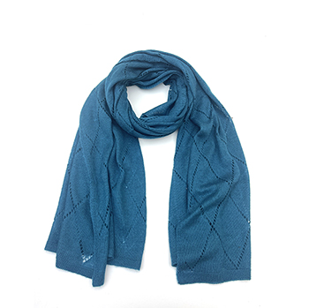 Rhombus Hollow Recycled Scarf