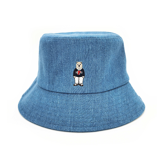 Bear Embroidered Bucket Hat