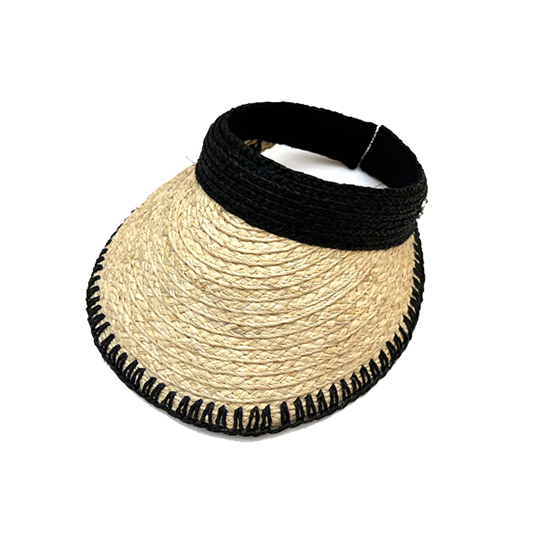 Raffia Straw Visor Hat