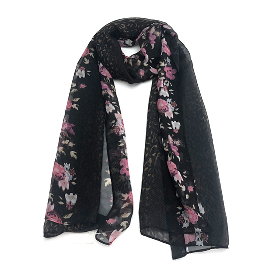 Recycled Chiffon Printed Scarf