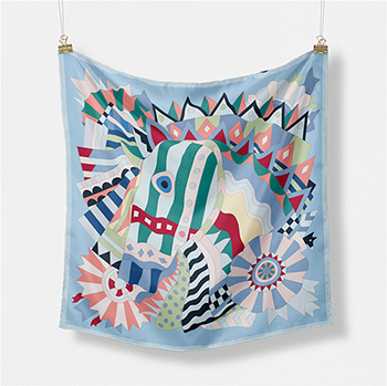 Colorful Horse Lightweight Square Scarf