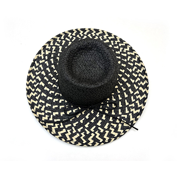 Black Handmade Straw Hat