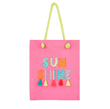 Alphabet Cotton Shopping Tote Bag