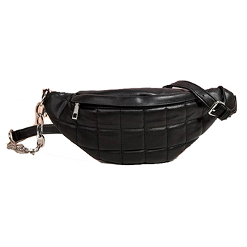 Flap Check Quilted Fanny Bag