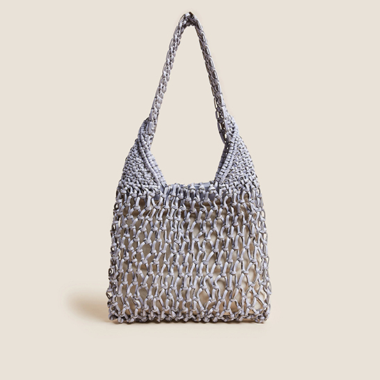 Leather Hollow Woven Shoulder Bag