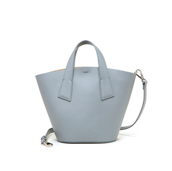 Leather Crossbody Bucket Tote Bag