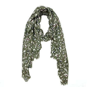 Herringbone Voile Print Scarf