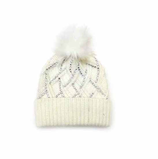 Knitted Hat with Pom