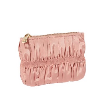 Drawstring Ruffle Nylon Change Purse