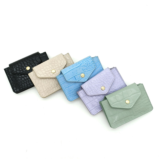 Croco Decor Multiple Card Slots Card Holder