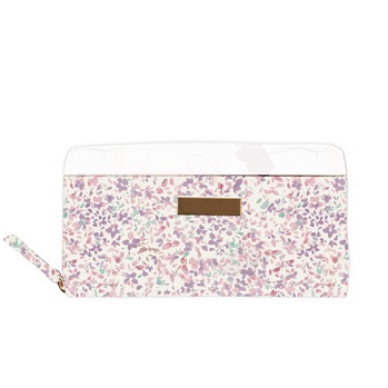 Flower Print Front Pocket Long Wallet