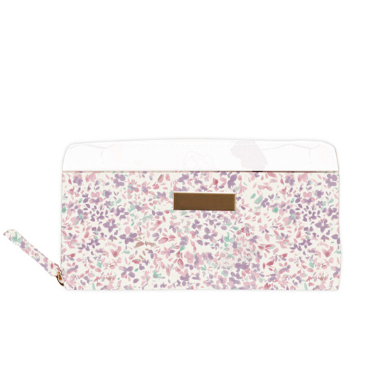 Flower Print Front Pocket Long Wallet