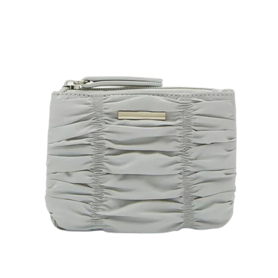 Ruffle Nylon Quilted Purse