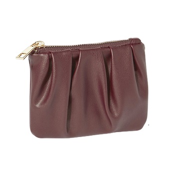 Ruffle PU leather Purse