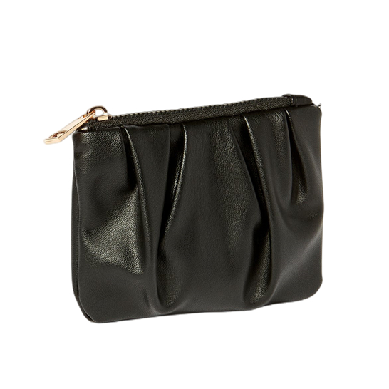 Ruffle PU leather Purse