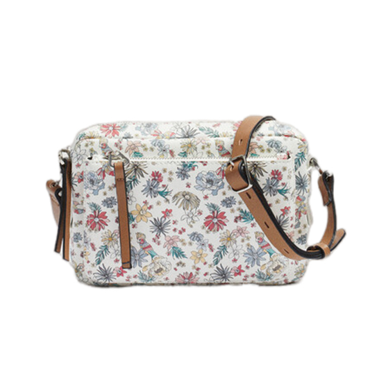 Floral Print Front Pocket Crossbody Bag