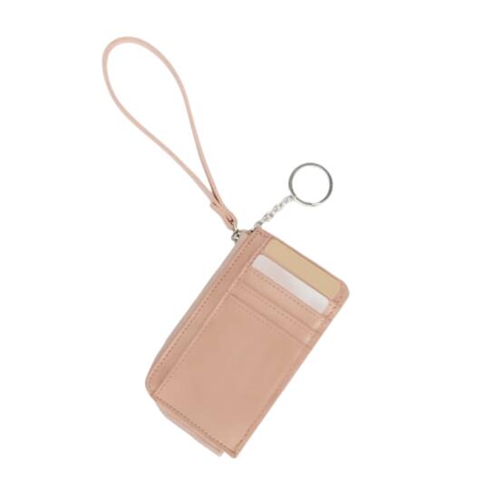 Multi Card Slots Purse with Key Ring and Wrist Strap