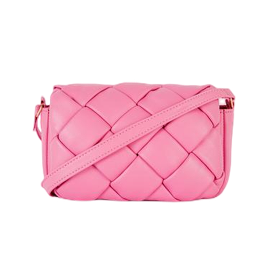 Rhomboid Quilted Magnet Buckle Flap Crossbody Bag