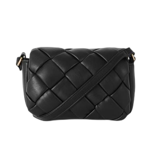 Rhomboid Quilted Magnet Buckle Flap Crossbody Bag