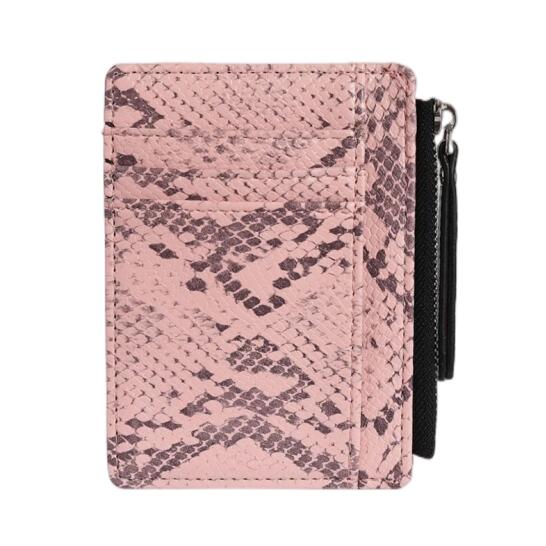 Python Finish PU Leather Vertical Card Holder