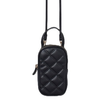 Diagonal Quilted Crossbody Cellphone Pouch