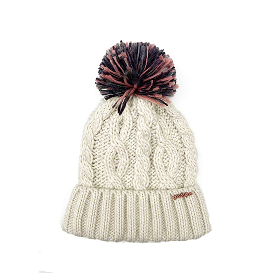 Cable Knitted Pom Pom Hat