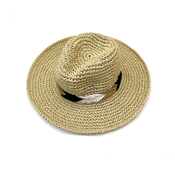 Crochet Paper Straw Fedora Hat