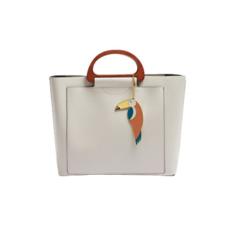 Woodpecker Hollow Handle Shopping Bag With Metal Tag