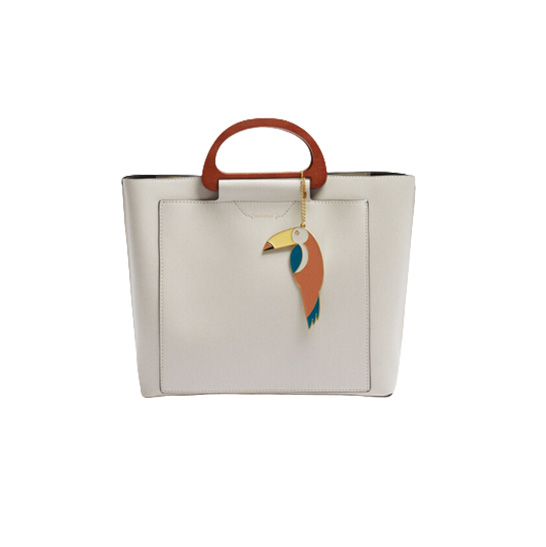 Woodpecker Hollow Handle Shopping Bag With Metal Tag